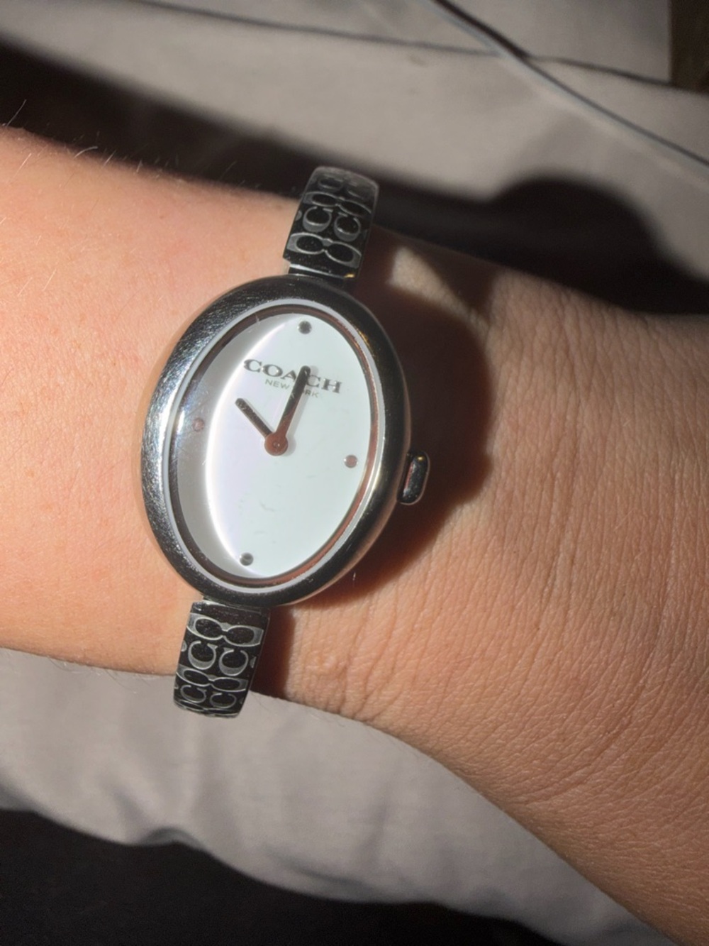 COACH Women's Sammy Silver Tone Stainless Steel Bangle Bracelet Watch, 22.5mm - Picture 5 of 7